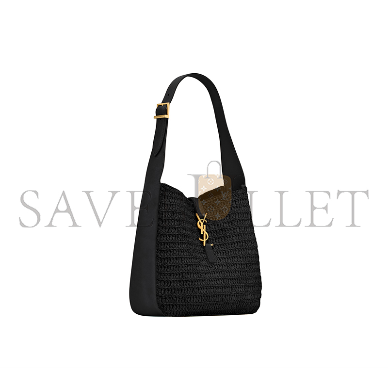 YSL LE 5 À 7 SUPPLE SMALL IN RAFFIA AND LEATHER 823812GAAE01000 (23*22*8.5cm)